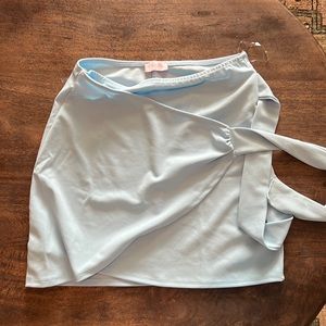 Light blue wrap skirt